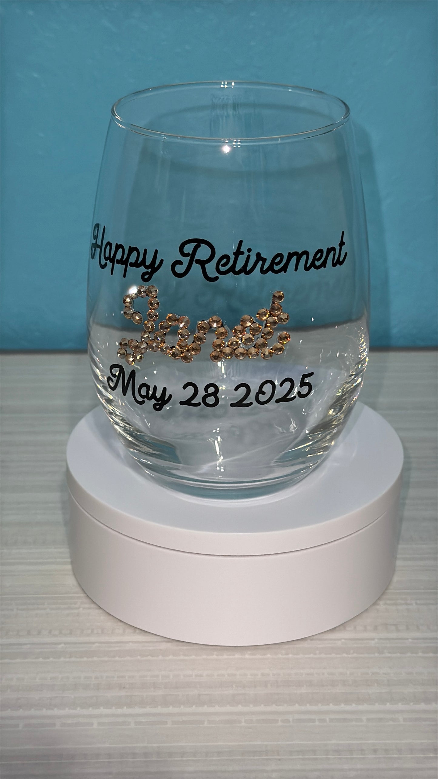 Happy Retirement Wine Glass