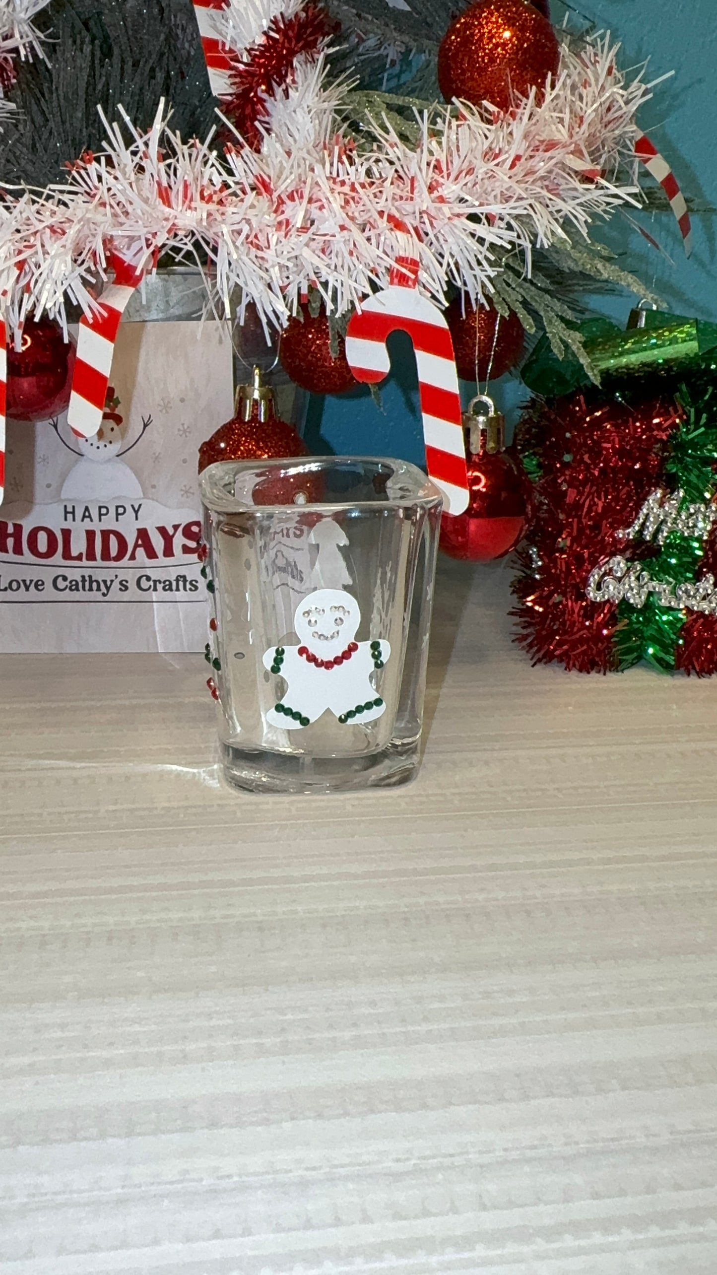 Merry Christmas Heart Shot Glass