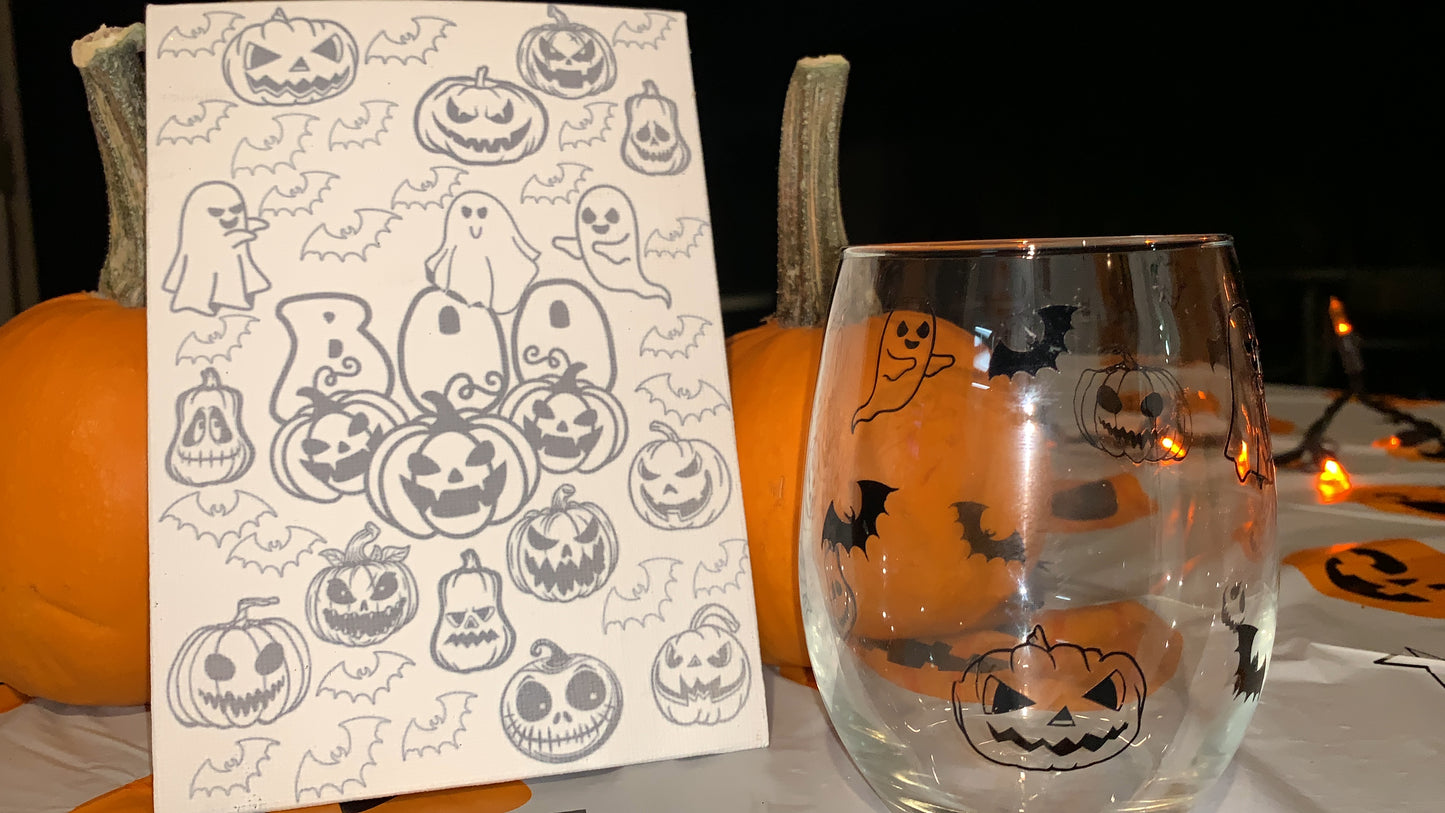 Boo Pumpkin Paint & Sip