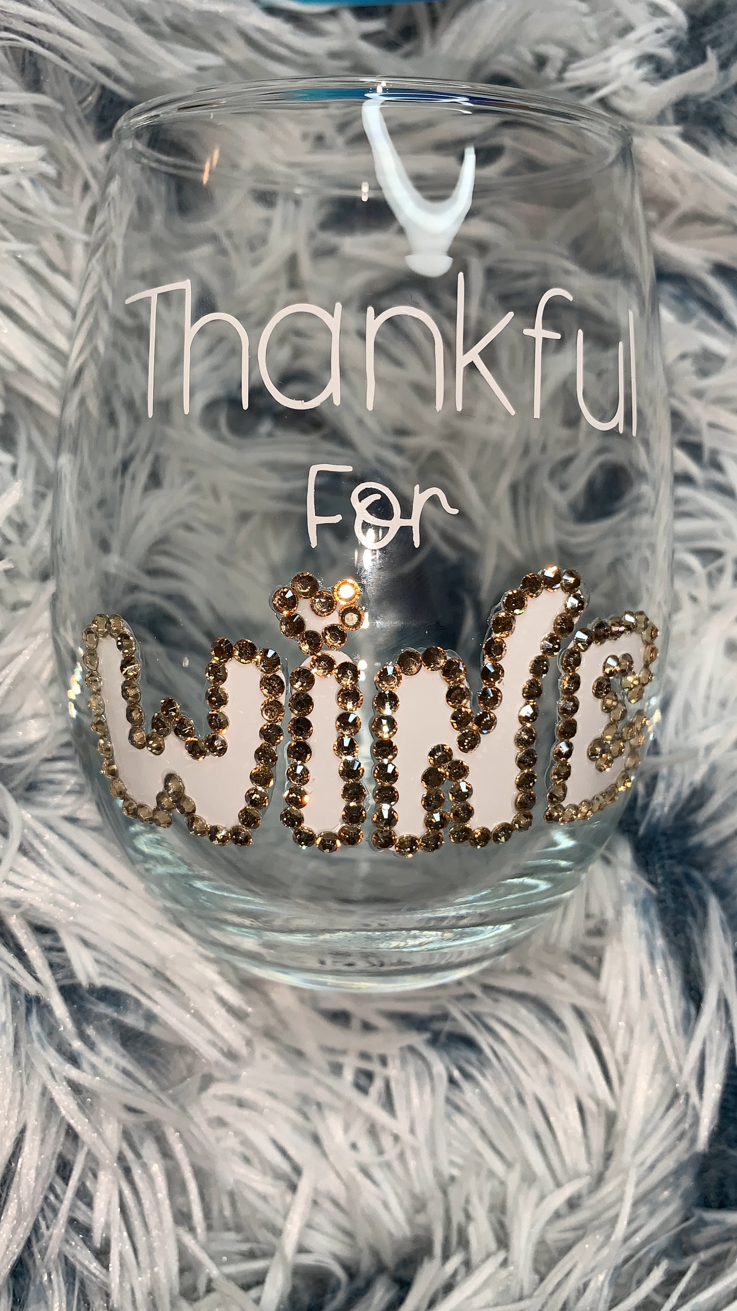 Thankful For Wine - Wine Glass